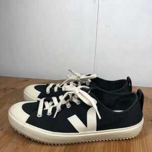 veja nova womens size 8 shoes black canvas comfort walking casual sneakers